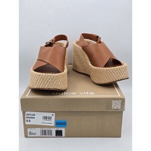 Dolce Vita Tan Woven Platform Sandals